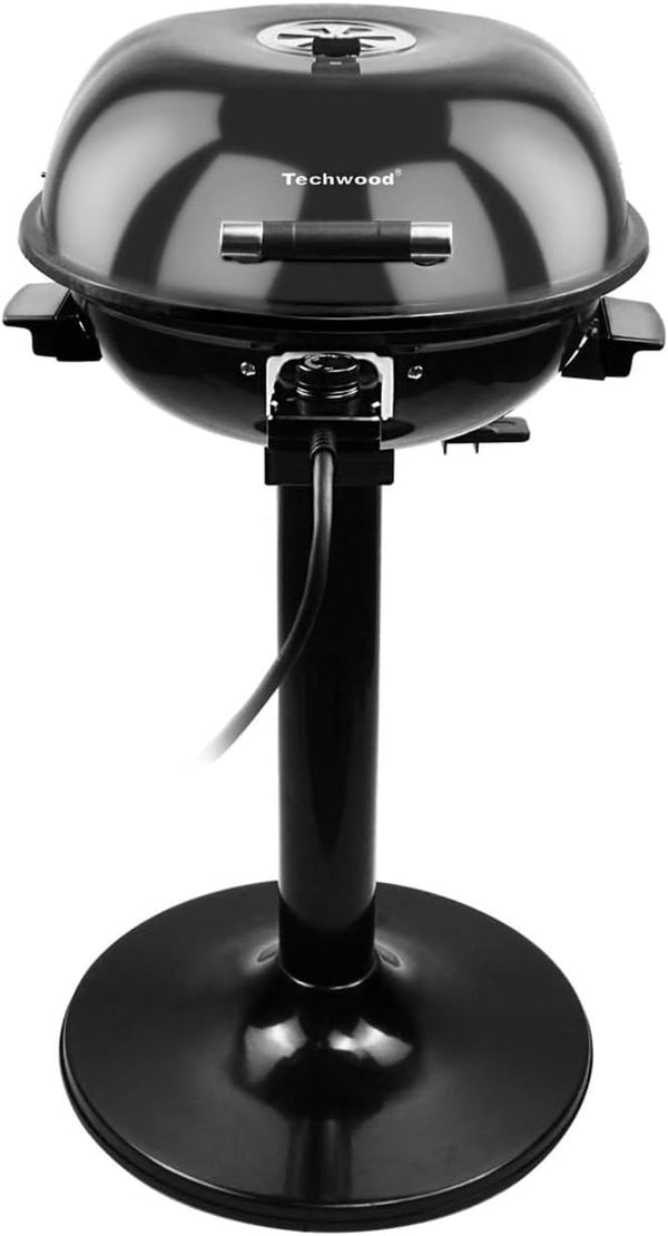 Techwood 1600W Electric BBQ Grill – Indoor & Outdoor Portable Grill with Stand | Open Box Like New
