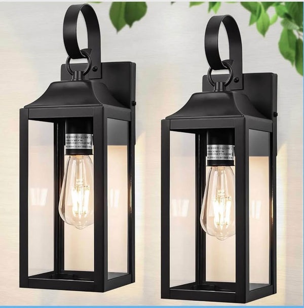 2 Pack Outdoor Light Fixtures Wall Mount 15 Inch