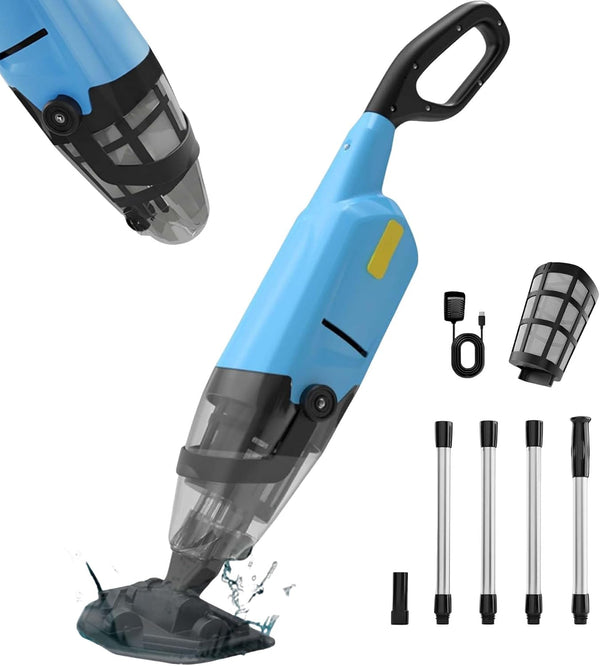 Hushlight Cordless Pool Vacuum – 60-Min Runtime with 7.5 ft Aluminum Pole | Used Like New