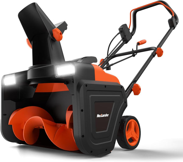 MAXLANDER 20” Electric Snow Blower – 15A Corded Snow Thrower with Dual LED Lights | Used Like New