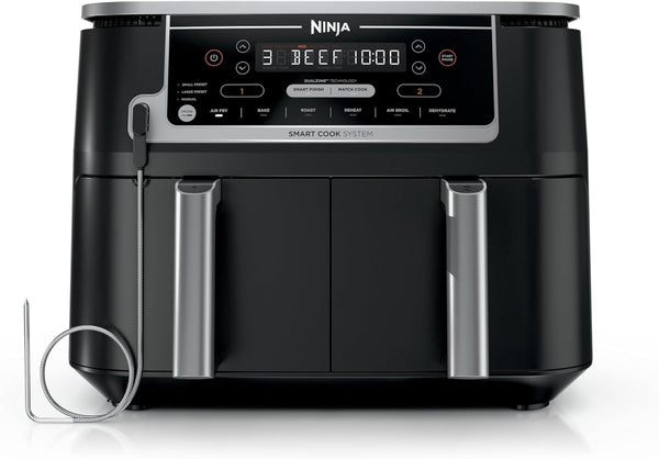 Ninja Foodi DZ550 10QT DualZone Smart XL Air Fryer – 6-in-1 Air Fryer with 2 Baskets | Used