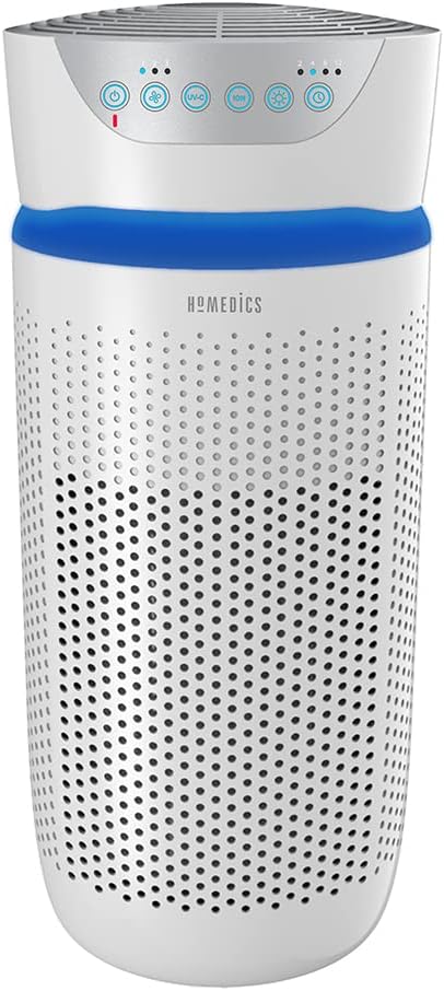 HoMedics TotalClean Tower Air Purifier HEPA Filter 4-in-1 Purifying
