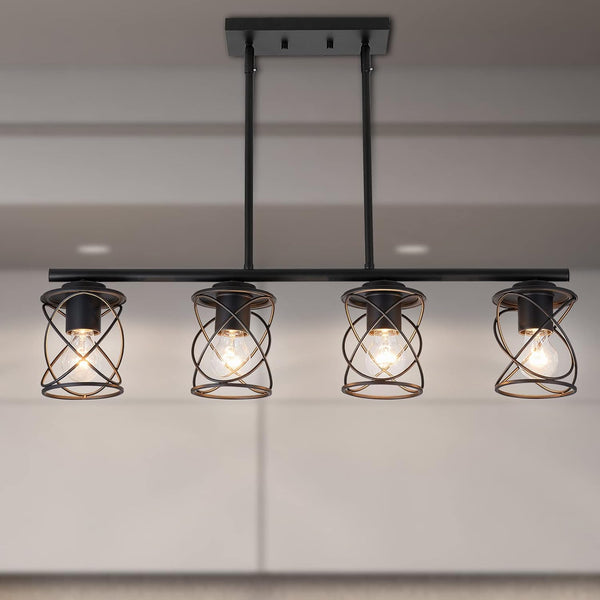 Mavcadonf Kitchen Island Light, 4‑Light – Farmhouse Linear Pendant Light | Used Like New