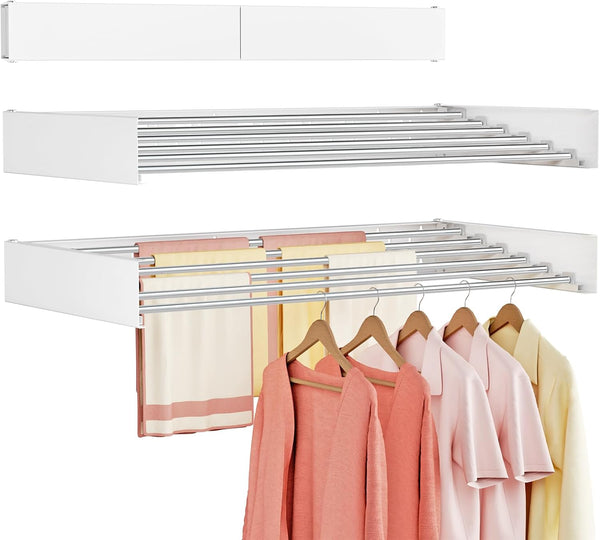 Vasunray Wall Mounted Clothes Drying Rack Folding Indoor