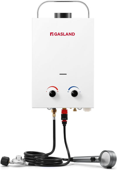 GASLAND BS158 6L Portable Propane Tankless Water Heater – 1.58 GPM Outdoor Hot Water | BNIB