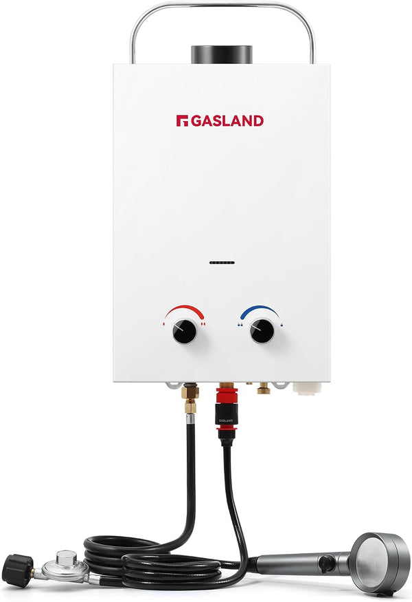 GASLAND BS158 6L Portable Propane Tankless Water Heater – 1.58 GPM Outdoor Hot Water | BNIB