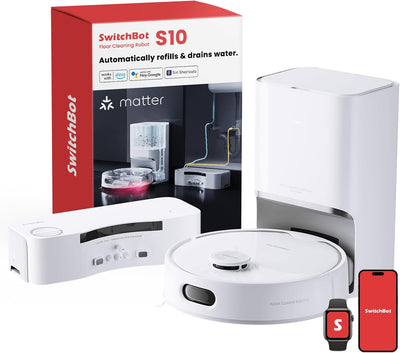 SwitchBot S10 Robot Vacuum and Mop with Dual Stations