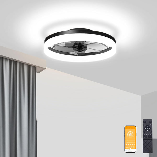 VOLISUN Low Profile Smart LED Ceiling Fan – Bladeless Fan with Remote | BNIB