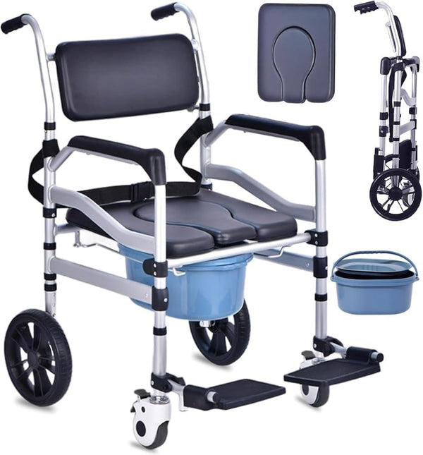 Goyappin Rolling Shower Chair with Wheels