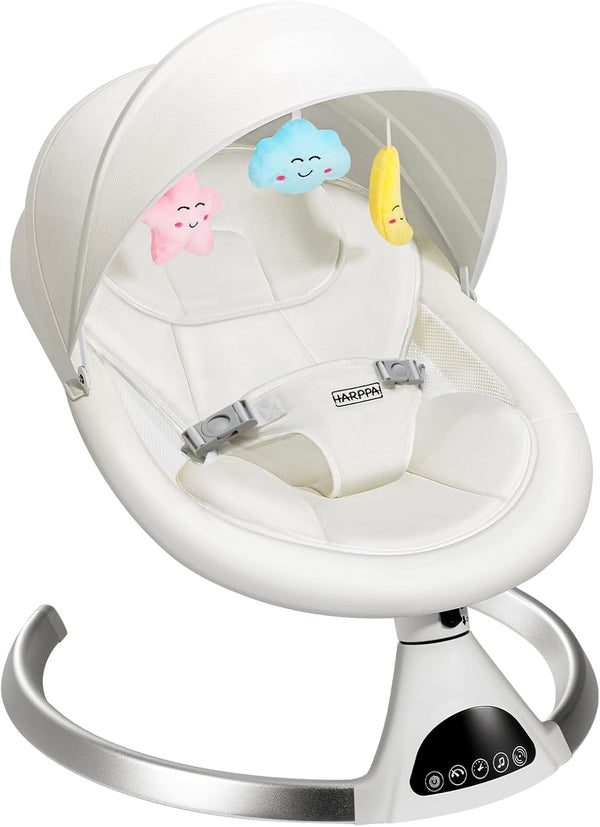 HARPPA Electric Baby Swing – Bluetooth Infant to Toddler Swing with Music | Open Box (Appears New)