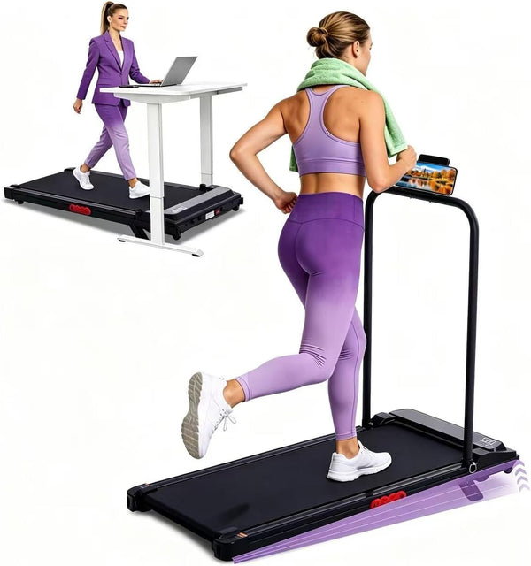 OKAYFOX Compact 3.0HP Walking Pad Treadmill – Incline Portable Treadmill with Handlebar | BNIB