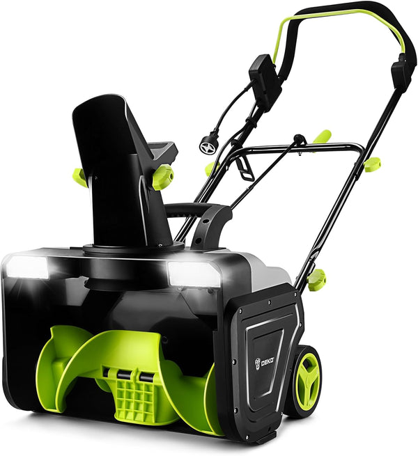 DEKOPRO 20” Electric Snow Blower – 15A Corded Snow Thrower with LED Lights | BNIB (Brand New in Box)