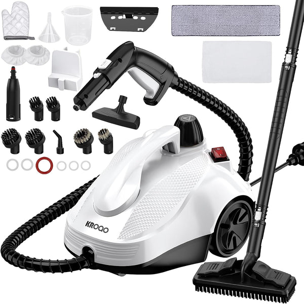 KROQO Steam Cleaner, Steam Mop with 23 Accessories