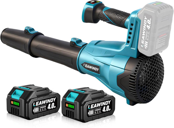LEAWINDY Cordless 21V Leaf Blower – 650 CFM, 180 MPH, Dual 4.0Ah Batteries | BNIB