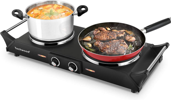 Techwood 1800W Double Hot Plate Electric Burner – Portable Countertop Cooktop | BNIB