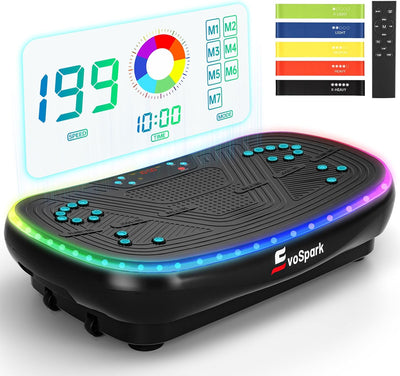 EvoSpark 7-in-1 4D PRO Vibration Plate Exercise Machine – 900W Triple Motor | BNIB