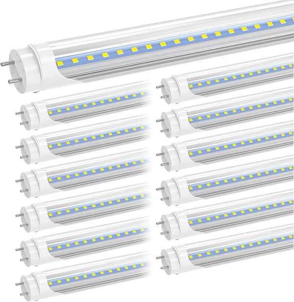 CNSUNWAY 4FT T8 LED Tube Lights 22W 2400LM 6500K (12-Pack) – Ballast Bypass Shop Lights | BNIB