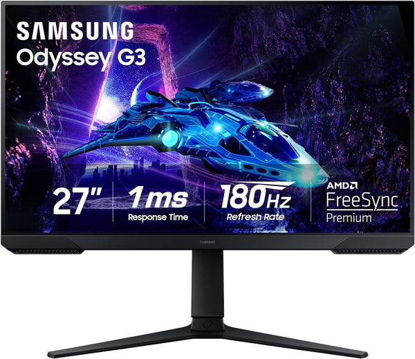 Samsung Odyssey G3 27" FHD 180Hz Gaming Monitor (LS27DG302ENXZA) – Smooth 180Hz Gameplay | BNIB