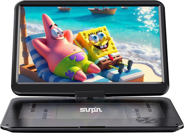 SUNPIN 17.9" HD Swivel Screen Portable DVD Player – Region-Free Entertainment On the Go | BNIB