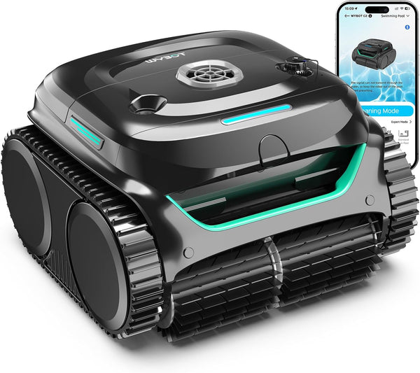 WYBOT C2 180-Min Cordless Robotic Pool Cleaner – Wall & Waterline Smart Vacuum | Used Like New