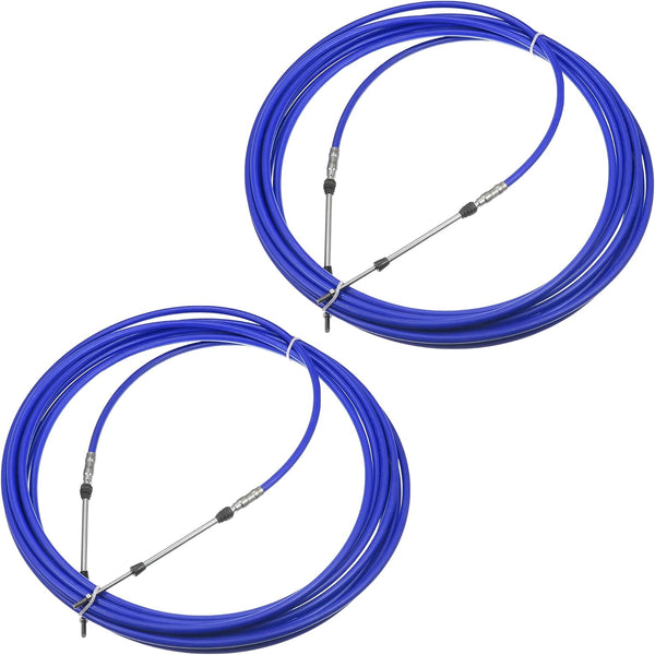 Motoforti 2pcs 33ft (10m) 33C Throttle Shift Control Cable – Marine Boat Steering System Blue | Brand New
