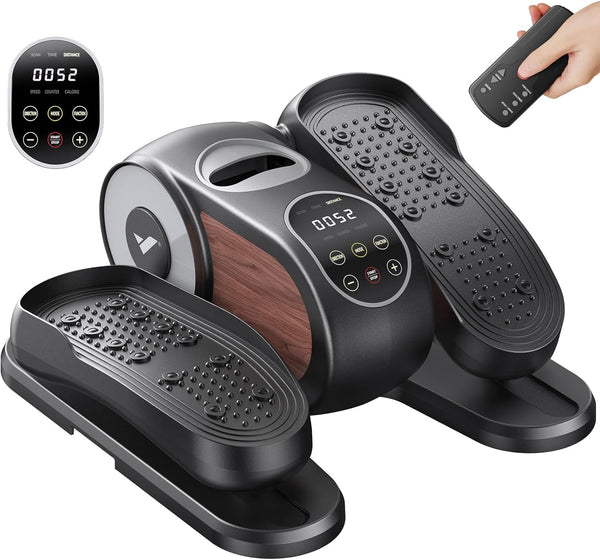 MERACH Under Desk Elliptical 12-Speed Electric Leg Exerciser – Quiet Portable Fitness Trainer with Remote Control | Open Box (Appears New)