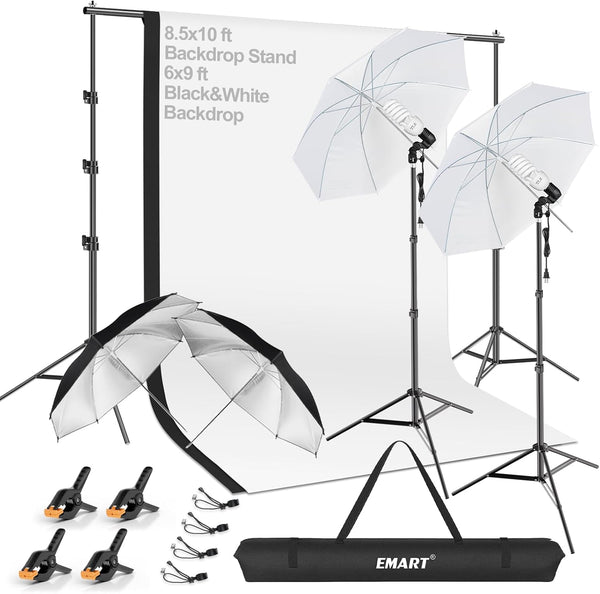 EMART Photography Backdrop Support System Kit