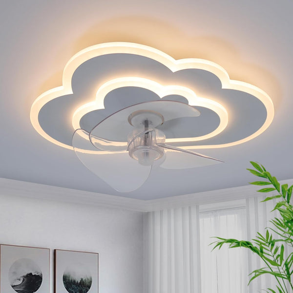 YCMGEAD 23.6" Low Profile Ceiling Fan with Light – Remote Control & 6 Speeds | BNIB