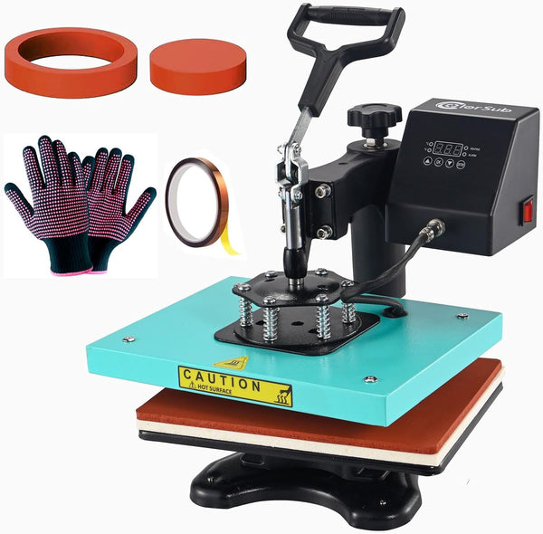 ColorSub 3-in-1 9×12" Heat Press Machine – Multi-Purpose Sublimation & T-Shirt Press | Open Box (Appears New)