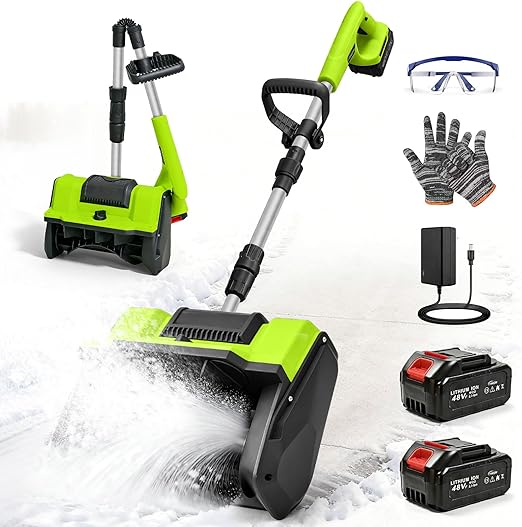 YIMIDM 21V Cordless 12" Electric Snow Shovel – Dual 4.0Ah Batteries | BNIB