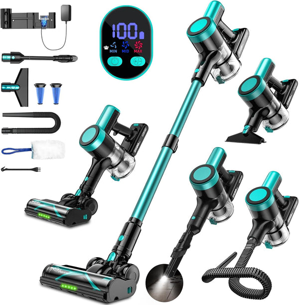 OUYFHK Cordless Stick Vacuum Cleaner – 58KPa, 55-Min Runtime, Self-Standing | BNIB