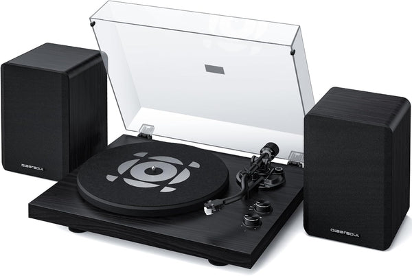 Qlearsoul SoulBox S1 S1 Vinyl Record Player Turntable – Built-in Stereo Speakers & Preamp | BNIB (Cracked Cover)