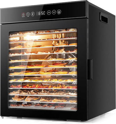 Kwasyo 12-Tray Stainless Steel Food Dehydrator – 900W Commercial Food Dryer | BNIB